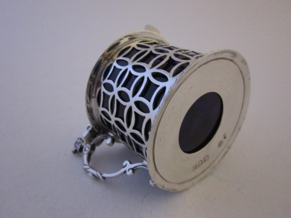 Antique Victorian Sterling Silver Mustard Pot - 1897 View V