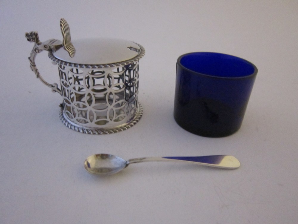 Antique Victorian Sterling Silver Mustard Pot - 1897 View VI