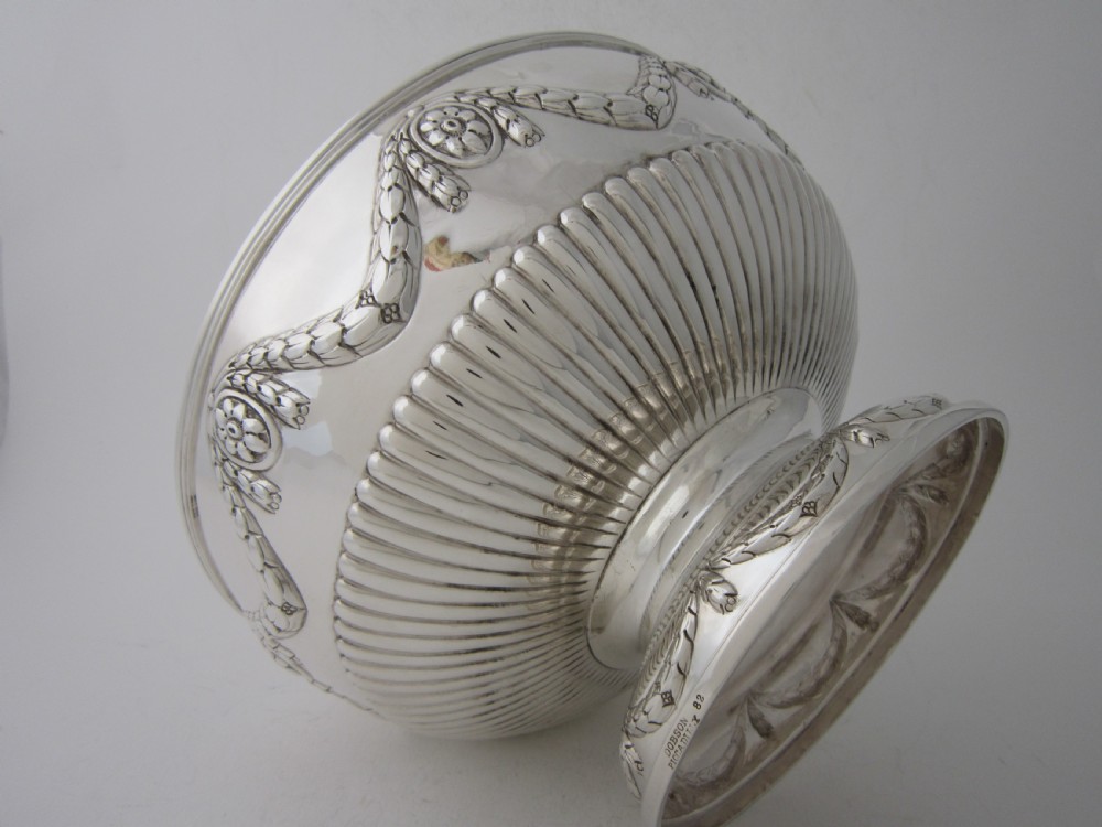 Antique Victorian Sterling Silver Bowl - 1884 View VII