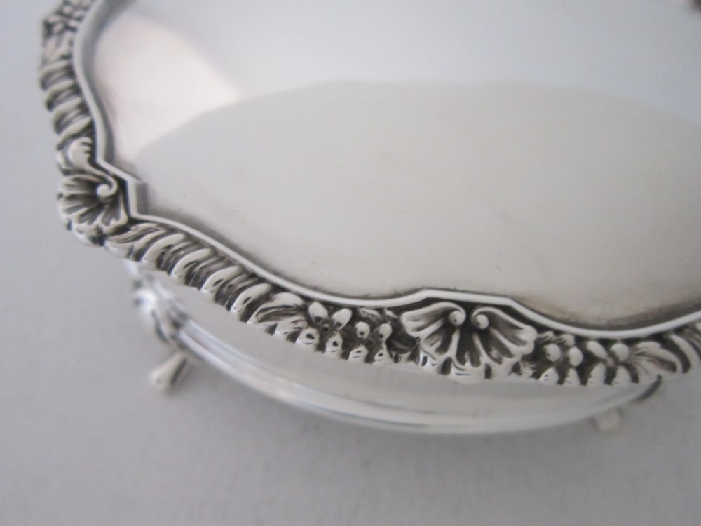 Antique Edwardian Sterling Silver Trinket Box - 1909 View VI