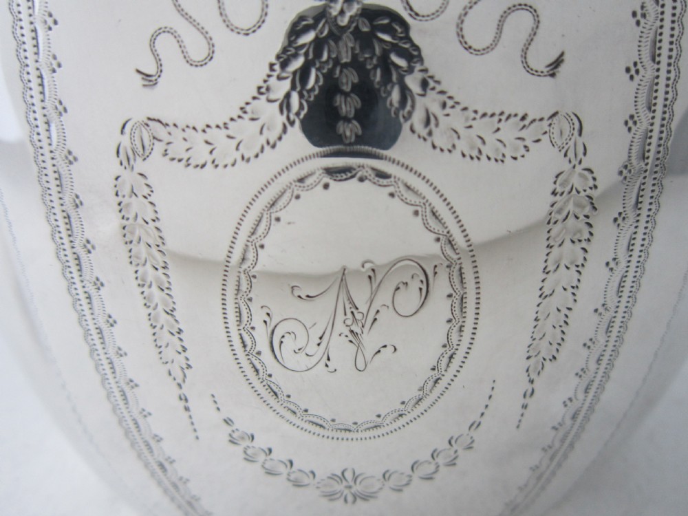 Antique George III Sterling Silver Locking Tea Caddy - 1801 View VI