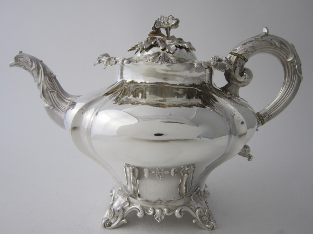 Antique Victorian (1842) Sterling Silver Teapot 
