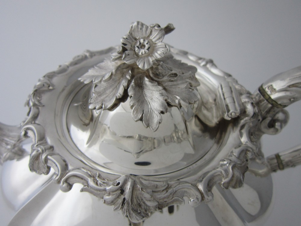 Antique Victorian (1842) Sterling Silver Teapot  View II
