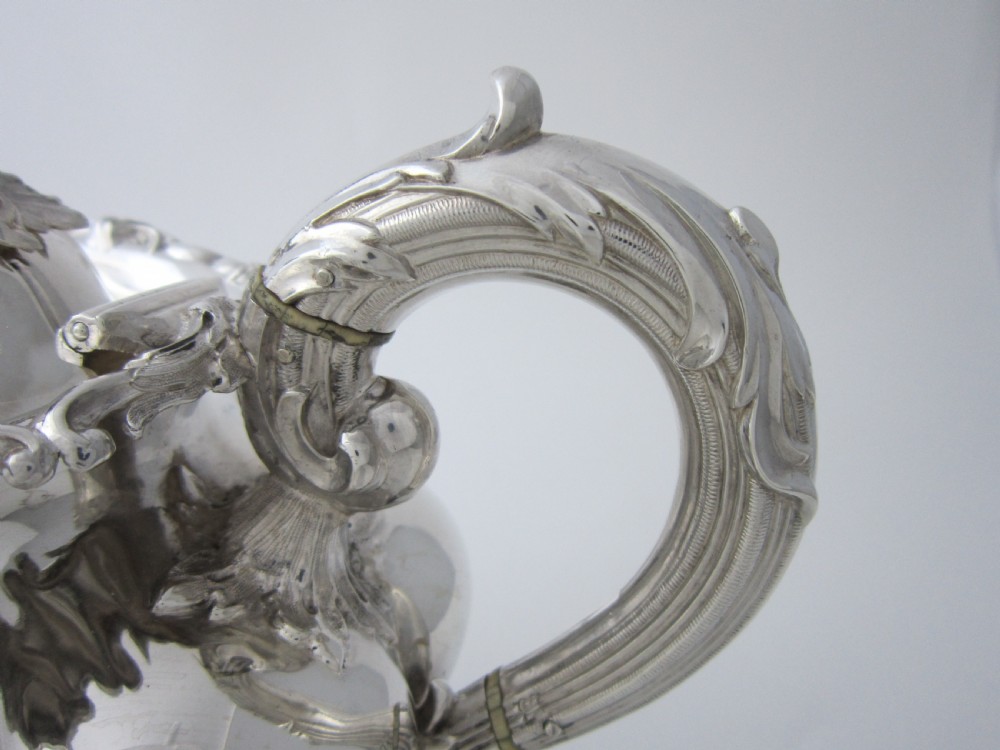 Antique Victorian (1842) Sterling Silver Teapot  View IV