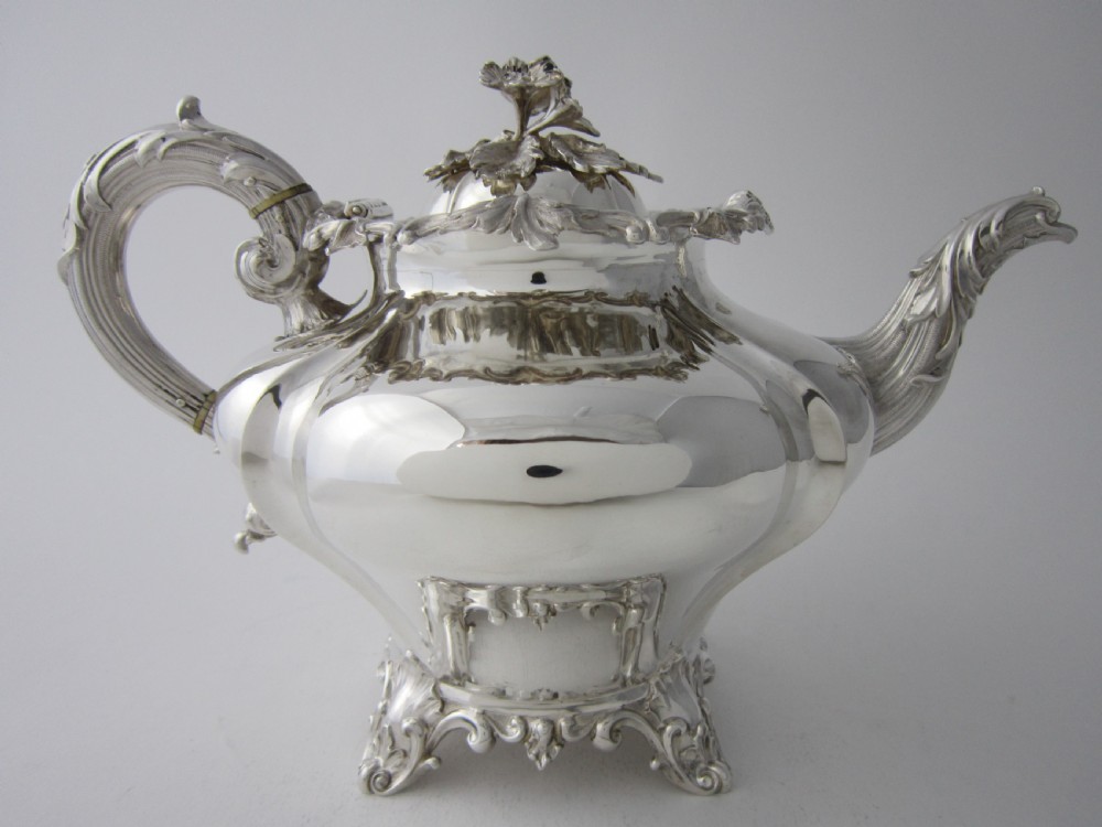 Antique Victorian (1842) Sterling Silver Teapot  View VII