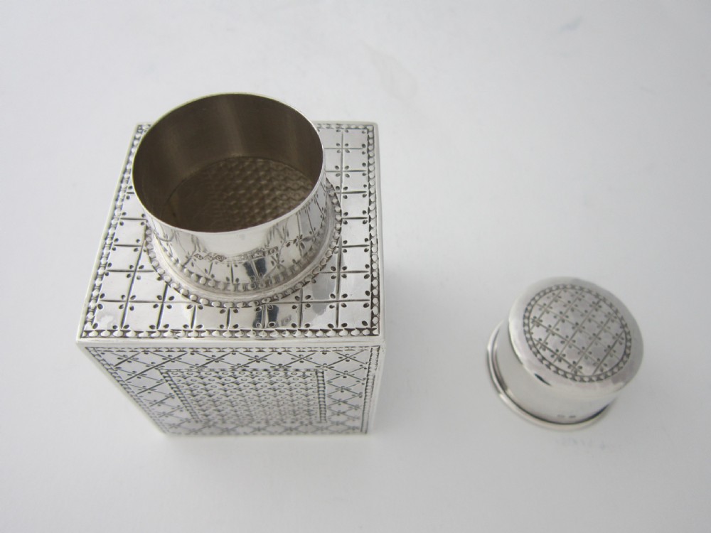 Liberty Antique George V Sterling Silver Tea Caddy - 1913 View IV