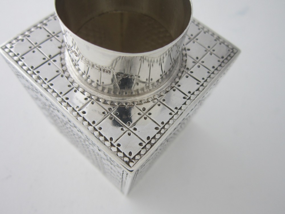 Liberty Antique George V Sterling Silver Tea Caddy - 1913 View VI