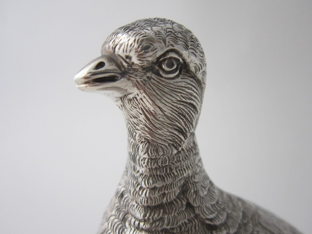 Pair of Elizabeth II Sterling Silver Cast Pheasants - 1968 View VI
