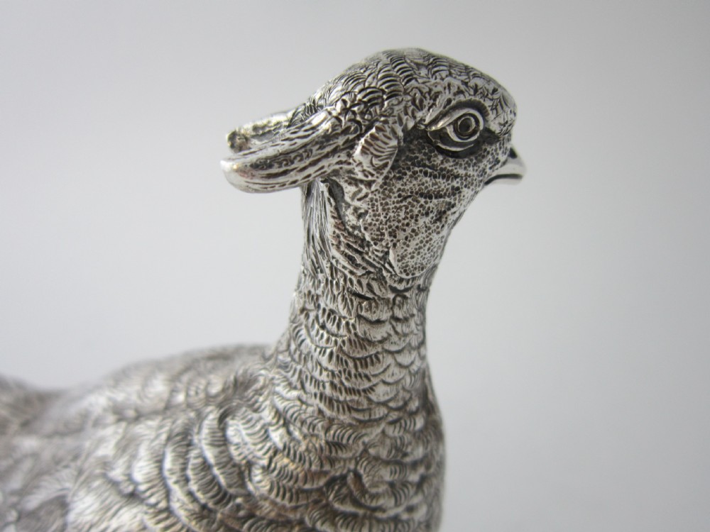 Pair of Elizabeth II Sterling Silver Cast Pheasants - 1968 View VII