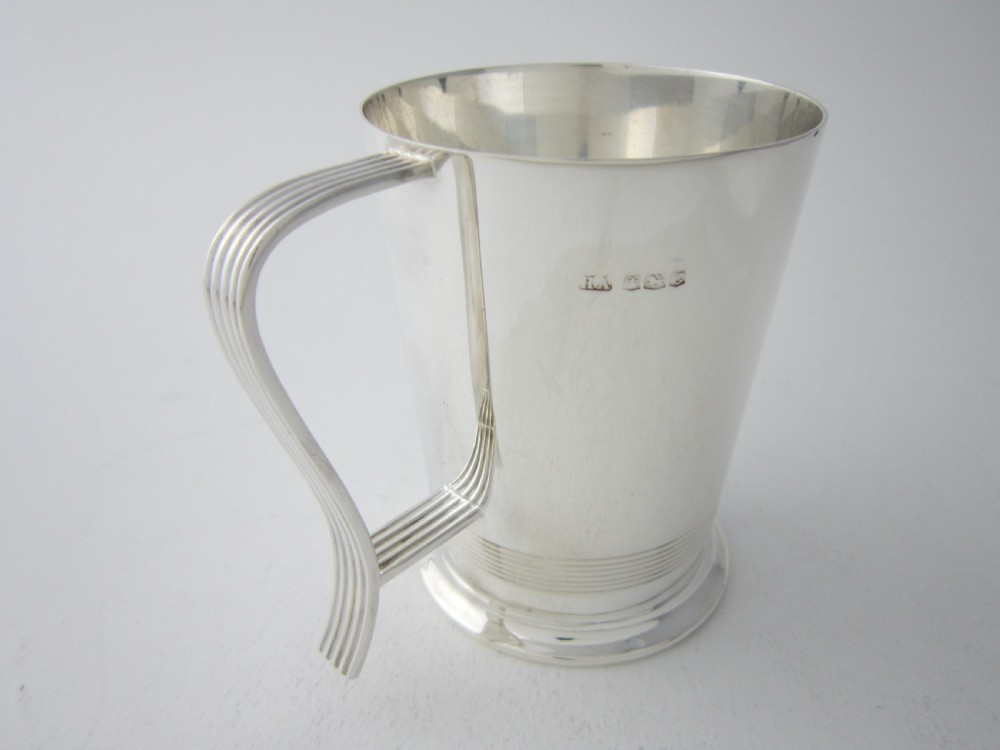 Sterling Silver 1/2 Pint Mug, George VI - 1945 View II