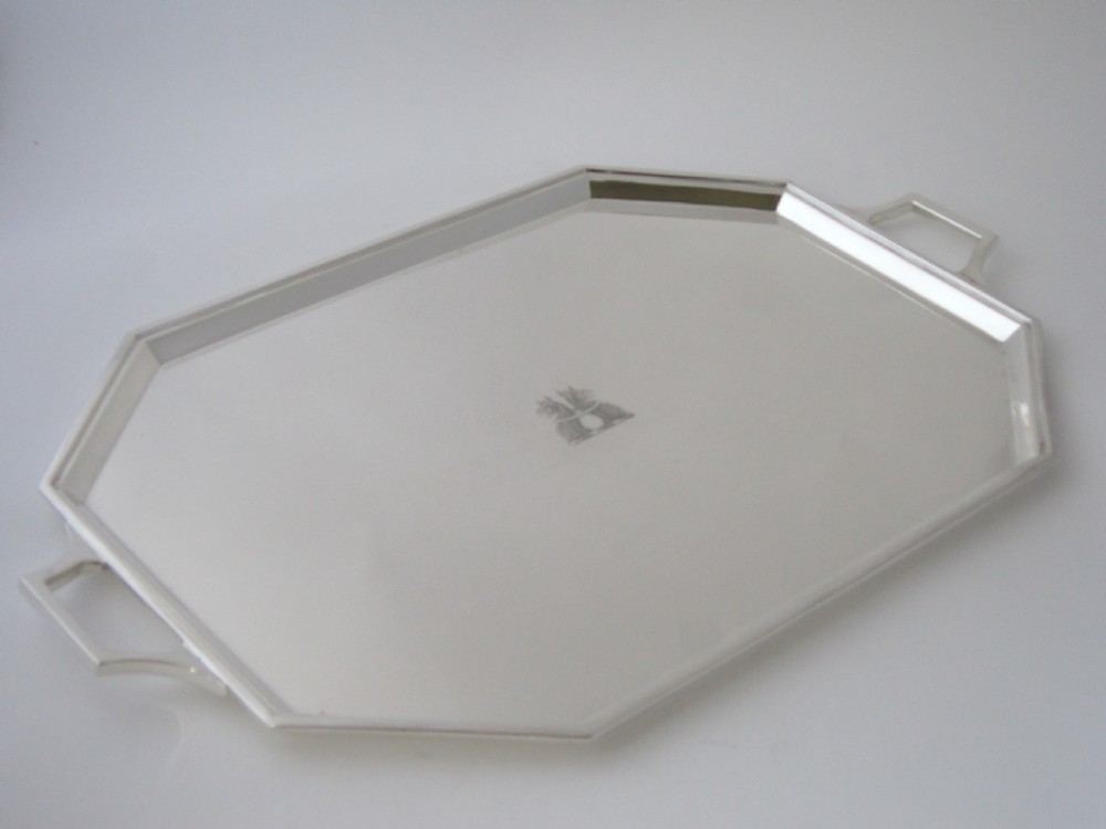 Art Deco George V Sterling Silver Tray - 1934