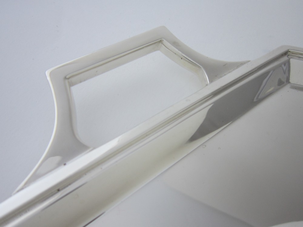 Art Deco George V Sterling Silver Tray - 1934 View III