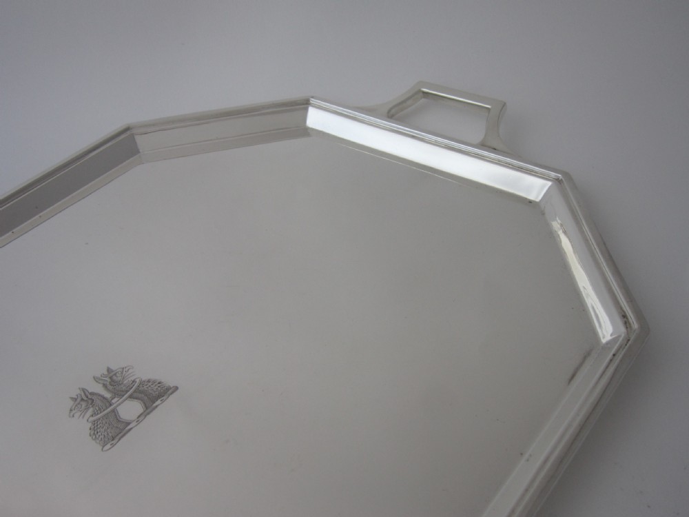 Art Deco George V Sterling Silver Tray - 1934 View V