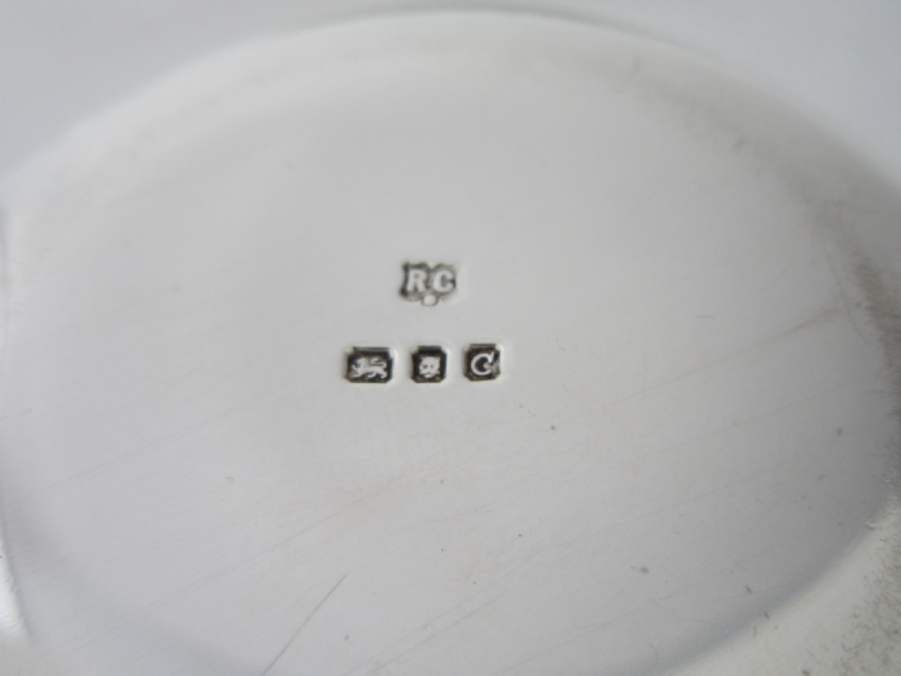 Heavy Elizabeth II Sterling Silver Tea Strainer - 1958 View V
