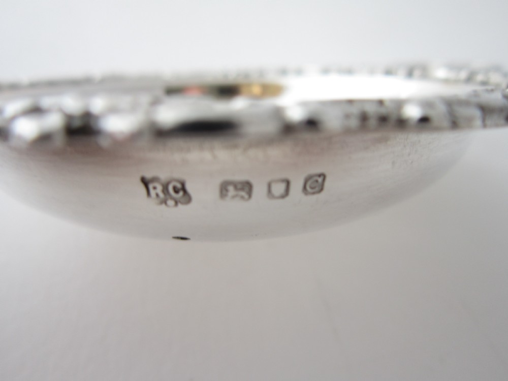 Heavy Elizabeth II Sterling Silver Tea Strainer - 1958 View VI