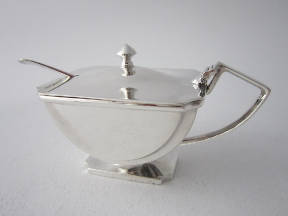 Art Deco George VI Sterling Silver Condiment Set - 1937 View IV