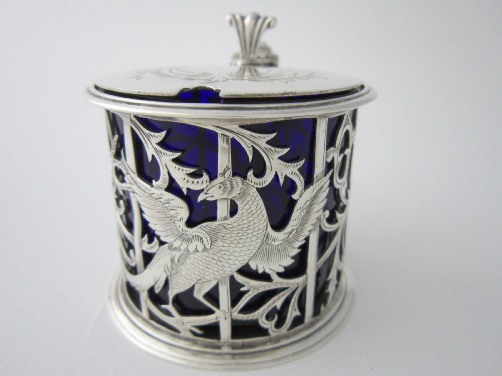 Antique Victorian Sterling Silver Mustard Pot - 1881 View II