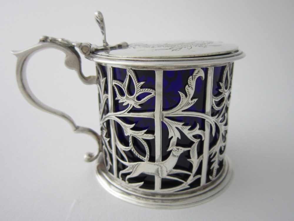 Antique Victorian Sterling Silver Mustard Pot - 1881 View III