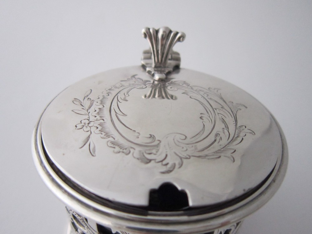 Antique Victorian Sterling Silver Mustard Pot - 1881 View V