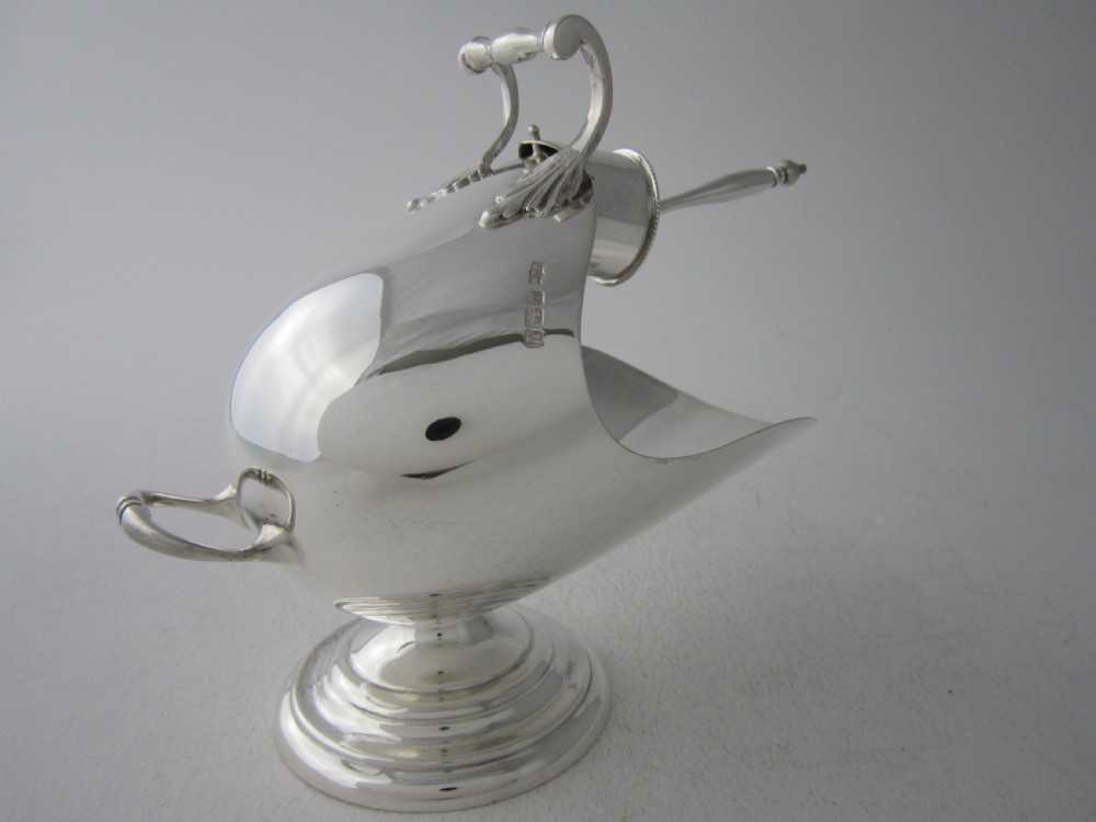 Antique Edwardian Sterling Silver Sugar Scuttle/Bowl - 1907 View IV