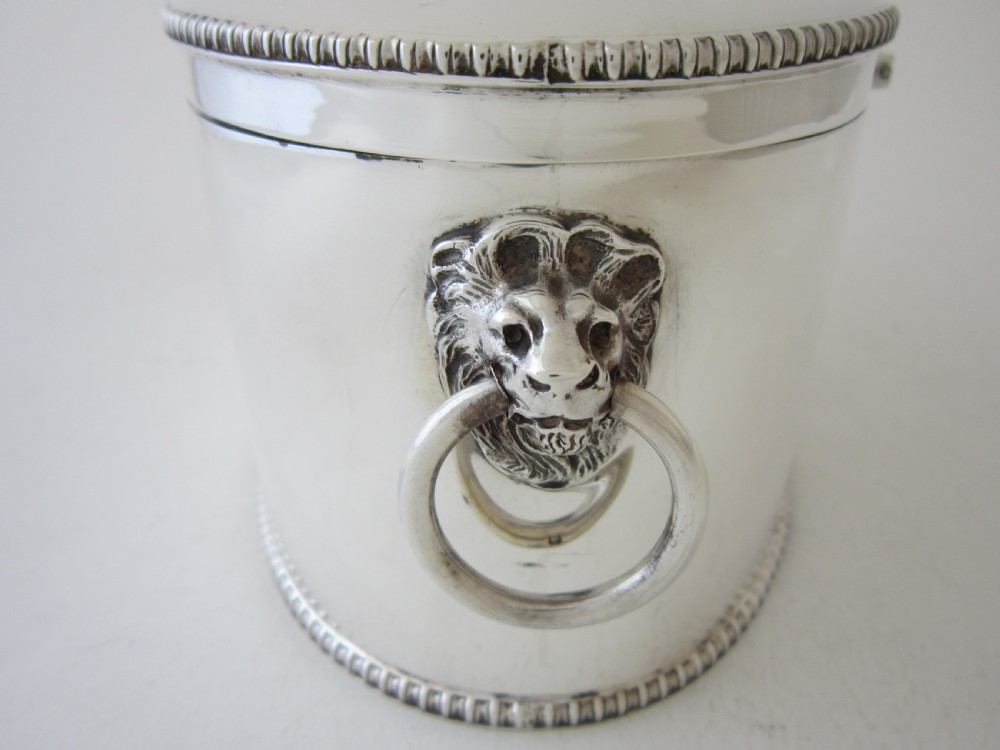 Antique George V Sterling Silver Biscuit Box - 1919 View III