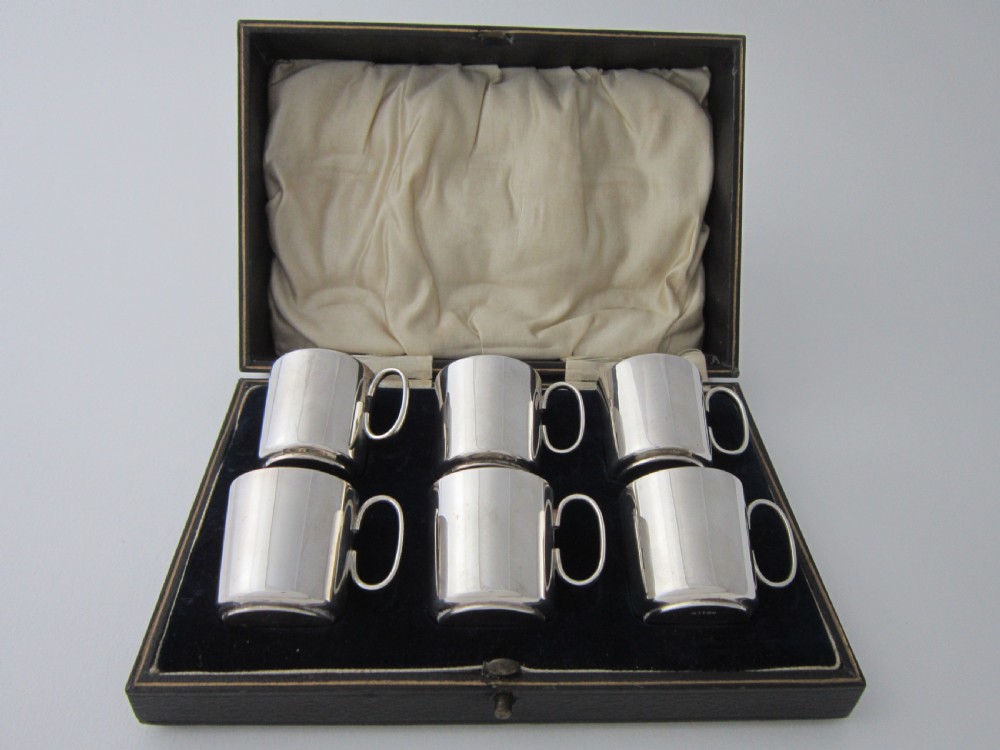 Antique George  V Sterling Silver Liqueur Tots - 1927