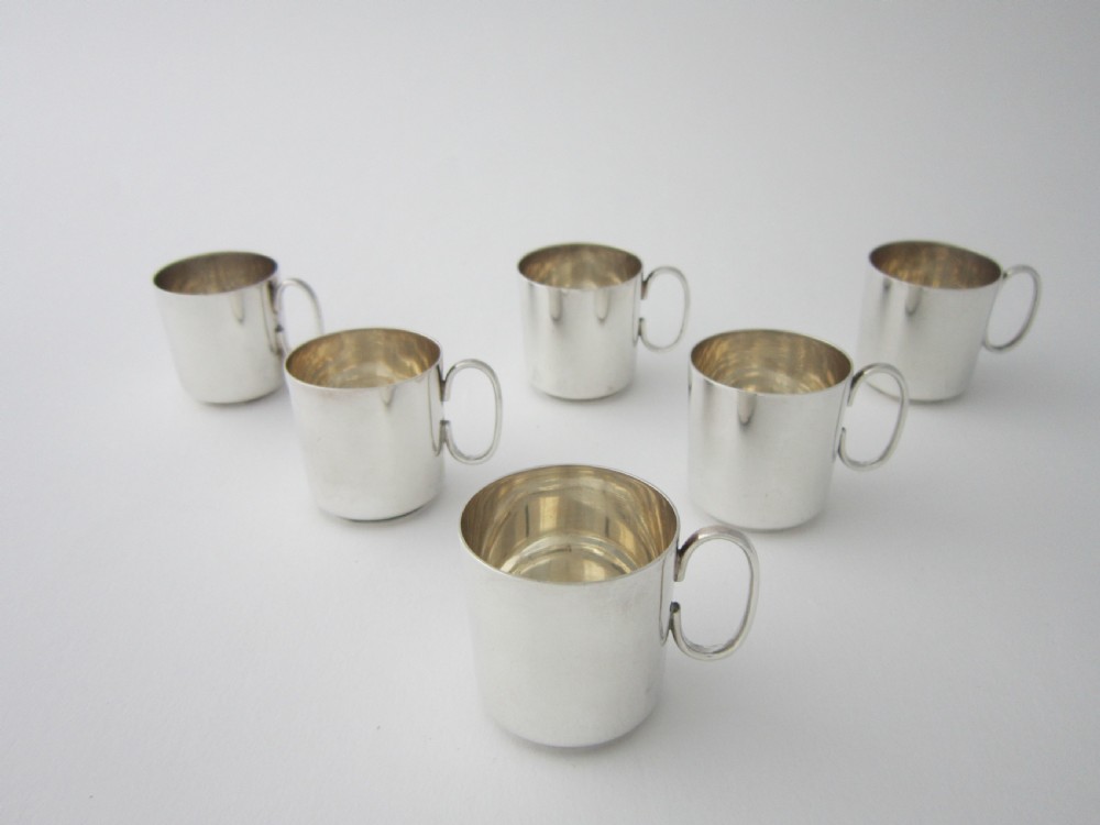 Antique George  V Sterling Silver Liqueur Tots - 1927 View III