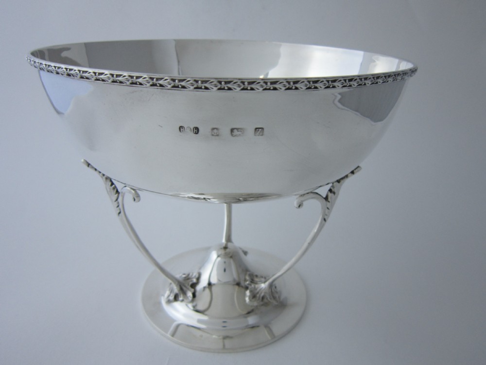 Antique George  V Sterling Silver Comport/Bowl - 1924 View IV