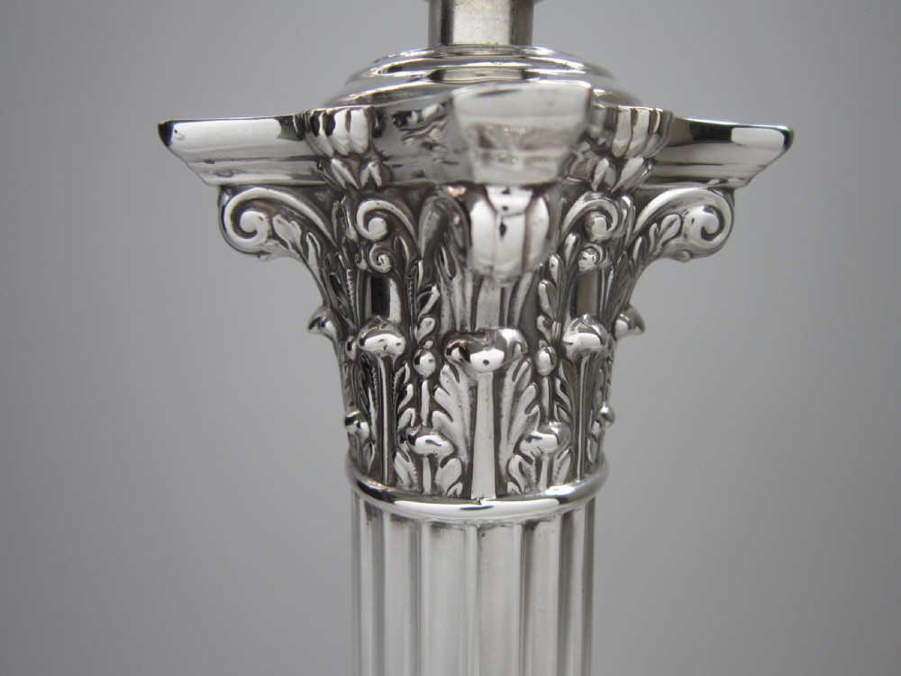 Antique George V Sterling Silver Table Lamp - 1911 View V