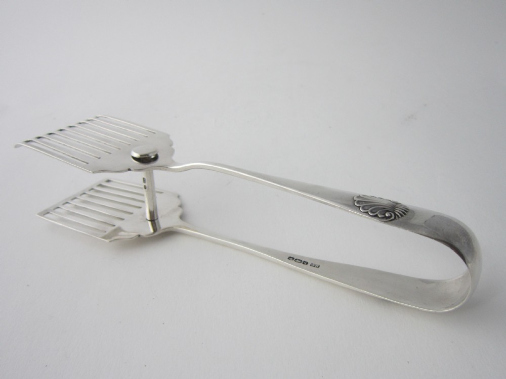 Antique George V Sterling Silver Serving Tongs - 1933 View V