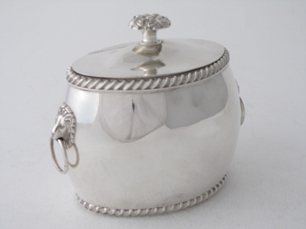 Antique Edwardian Sterling Silver Tea Caddy -1910