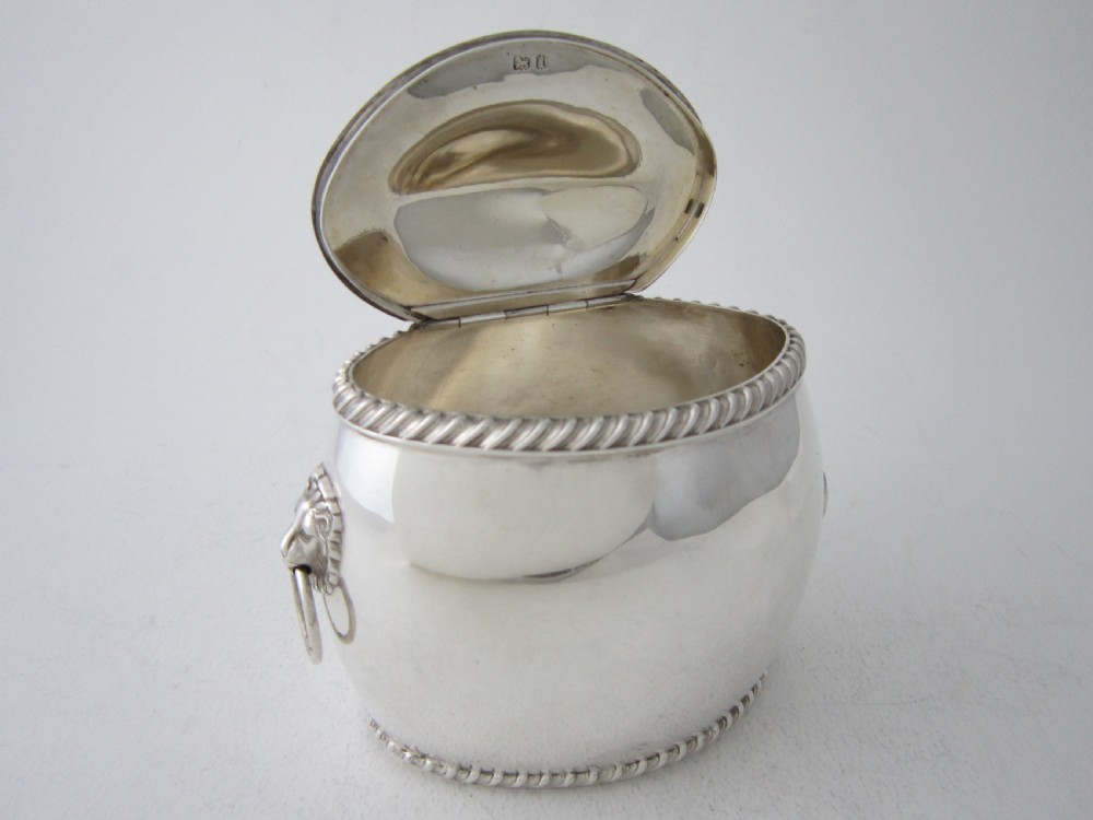 Antique Edwardian Sterling Silver Tea Caddy -1910 View III