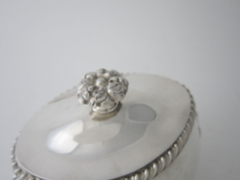 Antique Edwardian Sterling Silver Tea Caddy -1910 View IV