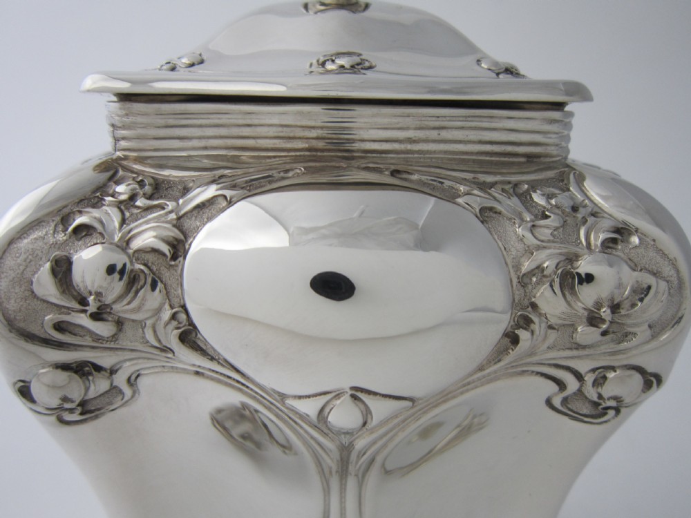 Antique Edwardian Sterling Silver Tea Caddy - 1903 View VI