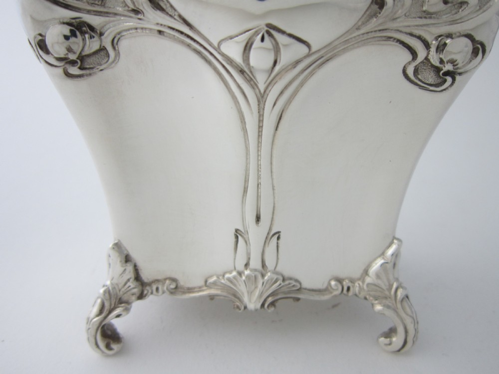Antique Edwardian Sterling Silver Tea Caddy - 1903 View VII
