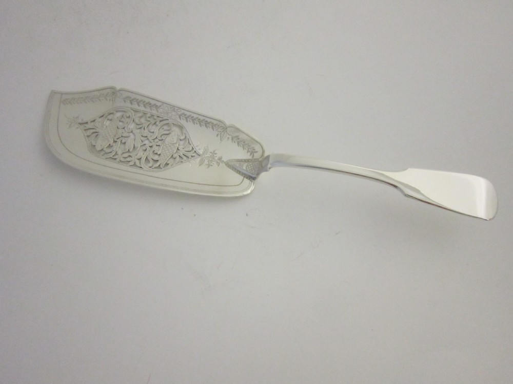 Antique William IV Sterling Silver Fish Slice - 1832