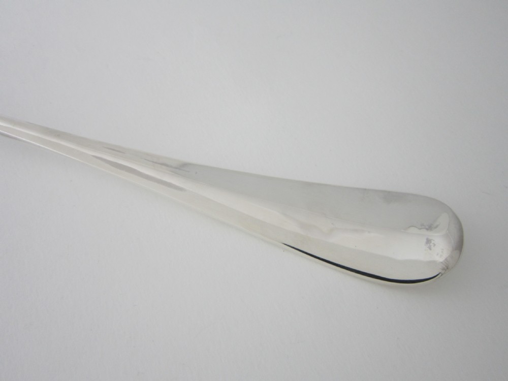 Antique George V Sterling Silver Rat Tail Basting/Serving Spoon - 1918 View III