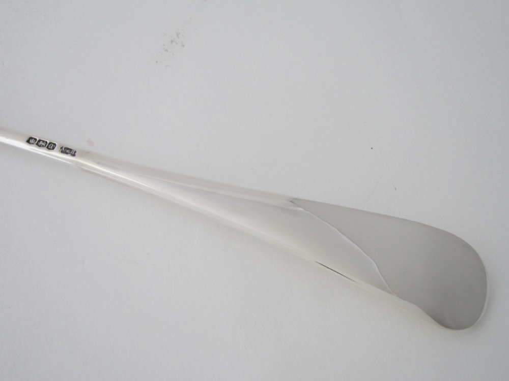 Antique George V Sterling Silver Rat Tail Basting/Serving Spoon - 1918 View VI