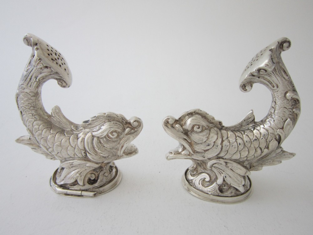German Silver Novelty Pepper Pots - 1900
