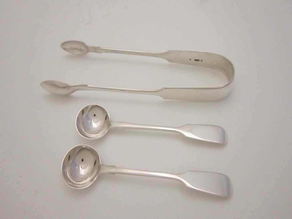 Antique Victorian Sterling Silver Fiddle Pattern Canteen of Cutlery for 12 persons - 1872 View IX