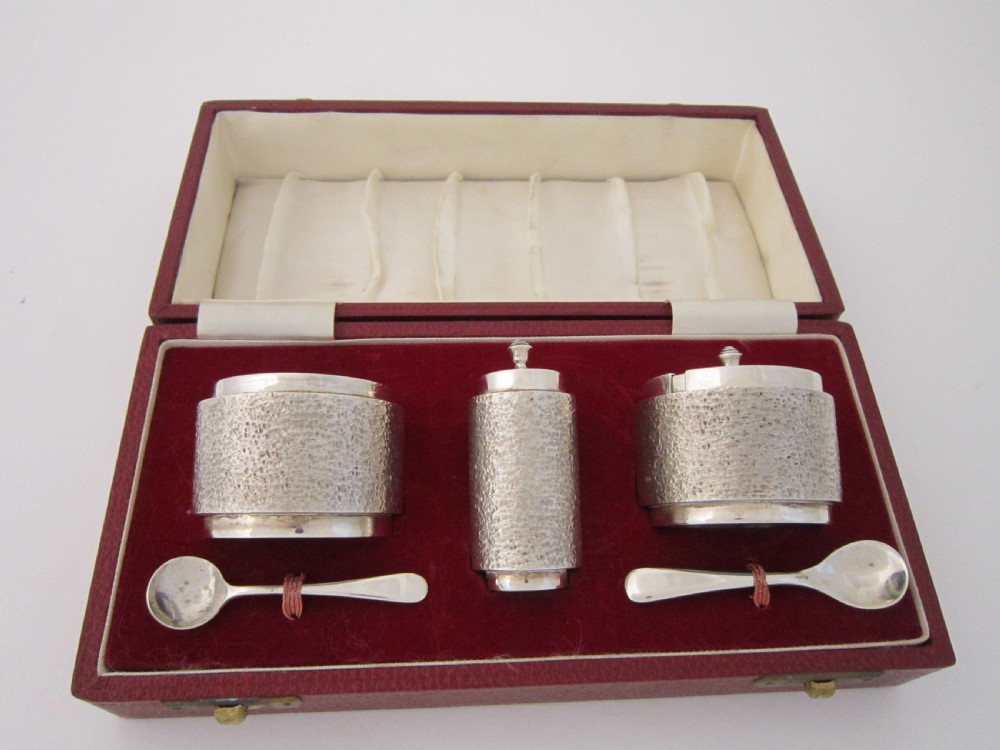Elizabeth II Sterling Silver Condiment Set - 1969