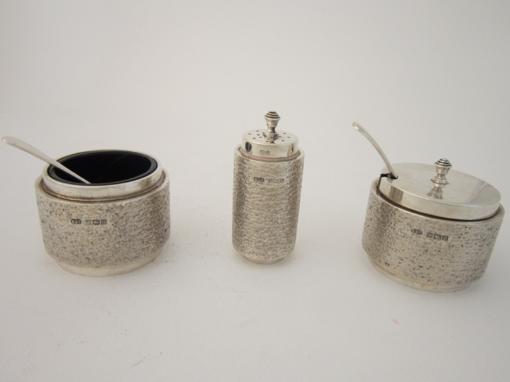 Elizabeth II Sterling Silver Condiment Set - 1969 View III