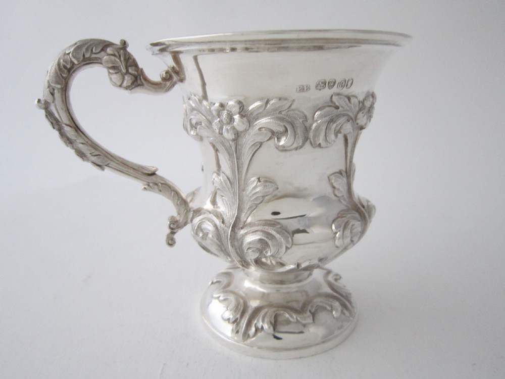 Antique Victorian Sterling Silver Mug - 1838 View III