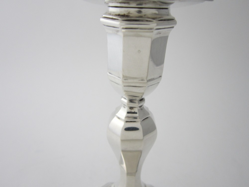 Pair of Antique Victorian Sterling Silver Candlesticks View V