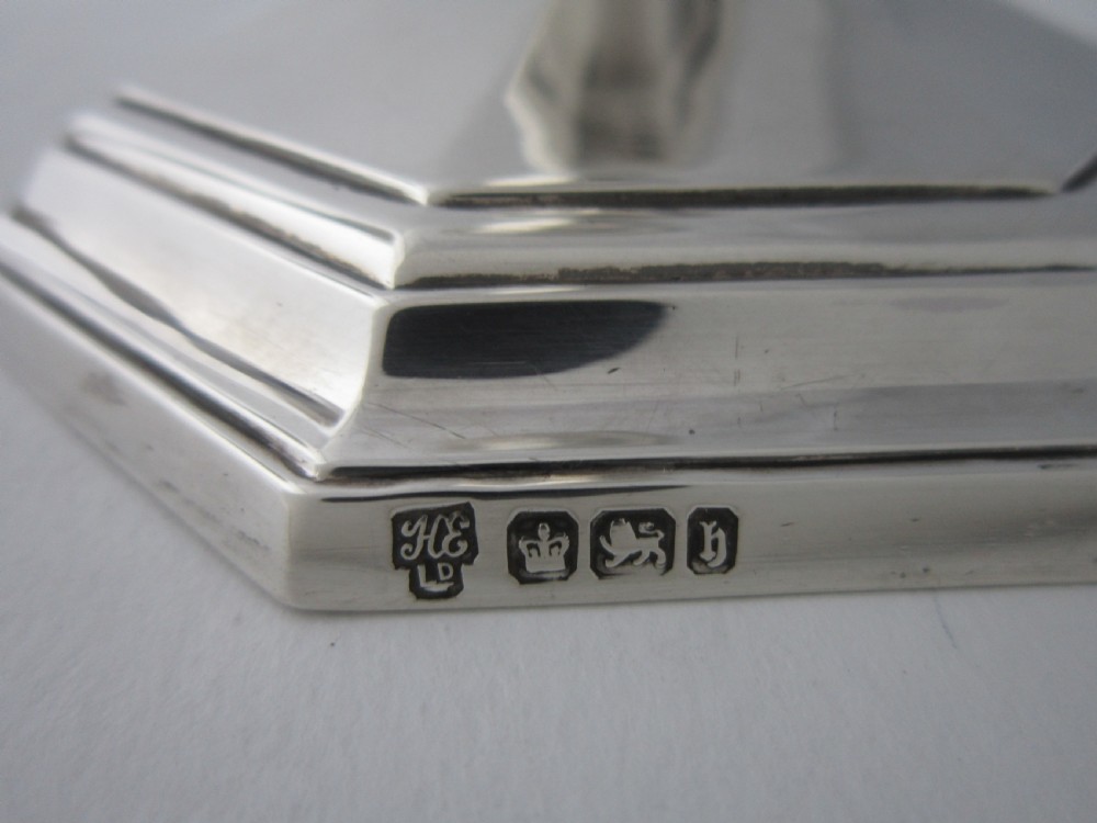 Pair of Antique Victorian Sterling Silver Candlesticks View IX