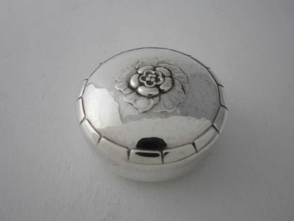 Georg Jensen Antique Sterling Silver Pill Box - 1922
