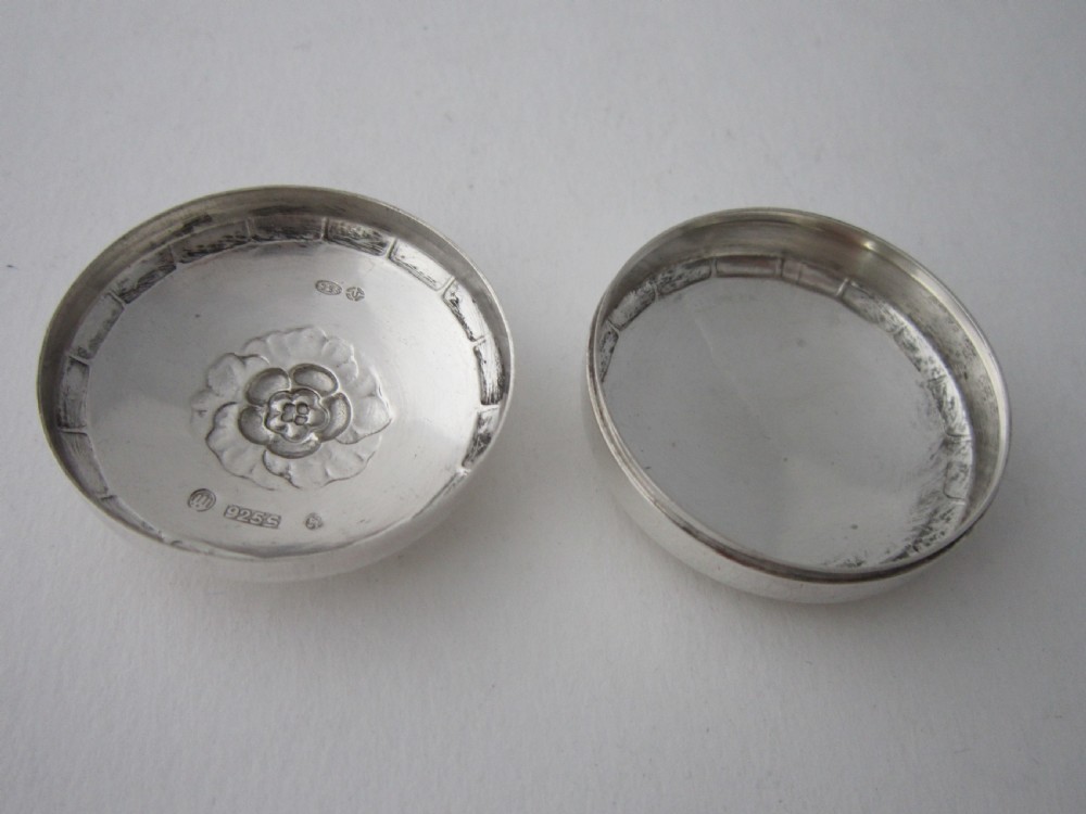 Georg Jensen Antique Sterling Silver Pill Box - 1922 View II