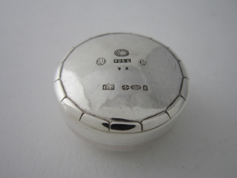 Georg Jensen Antique Sterling Silver Pill Box - 1922 View IV