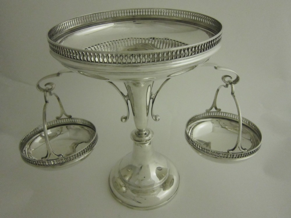 Antique George V Sterling Silver Centrepiece - 1920 View II