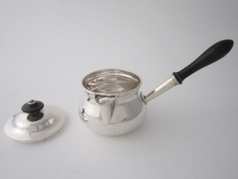 Scottish Antique George IV Sterling Silver Brandy Pan- 1824 View IV